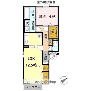 シェソワ鶴見緑地【1階】の間取り