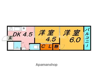 ヴィラナリー南寺方【4階】の間取り