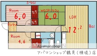 大阪府大阪市鶴見区茨田大宮1丁目【マンション】の間取り