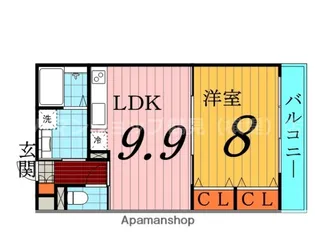 チャコーレ岡本【3階】の間取り