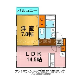 シェソワ門真南【1階】の間取り