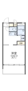 レオパレスルナⅠ【3階】の間取り