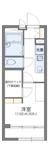 レオパレスポムール【1階】の間取り