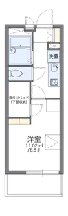 レオパレスフリージア【2階】の間取り