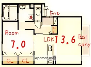ボヌール K【2階】の間取り