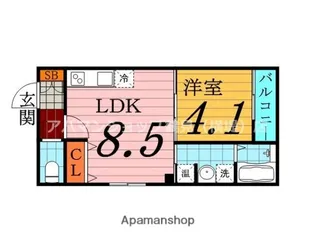 大阪府東大阪市稲田本町3丁目【アパート】の間取り
