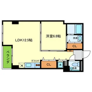 1LDKの間取り画像