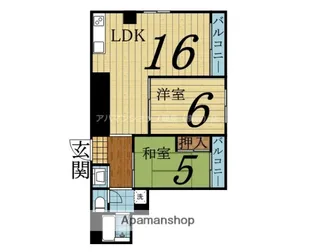 コーポラス トウザキ【3階】の間取り