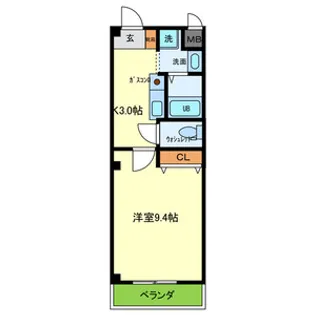 ノーブルハイム諸福【2階】の間取り