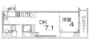 K’S LANDMARK鶴見【7階】の間取り