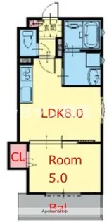 クリエオーレ茨田大宮Ⅱ【3階】の間取り