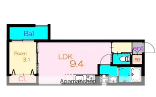 ルレーヴ今津ノース【2階】の間取り