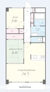 大阪府東大阪市川田1丁目【マンション】の間取り