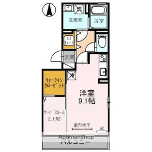 大阪府東大阪市西堤学園町2丁目【アパート】の間取り