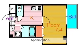ヴィラナリー放出【7階】の間取り