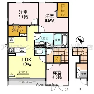 MASION CALME Ⅱ【2階】の間取り