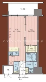 プレジオ森河内ASIAN【14階】の間取り