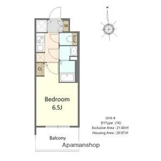 大阪府東大阪市高井田西6丁目【マンション】の間取り