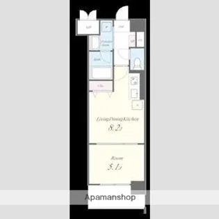 大阪府大阪市東成区中本3丁目【マンション】の間取り