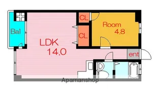 大阪府東大阪市高井田西6丁目【マンション】の間取り