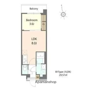 大阪府大阪市城東区中浜2丁目【マンション】の間取り