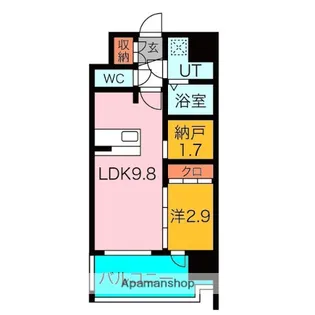 大阪府東大阪市西堤1丁目【マンション】の間取り