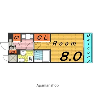 プラディオ徳庵 セレニテ【3階】の間取り