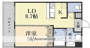 プレサンス新大阪クレスタ【1402号室】の間取り
