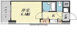 エステムコート新大阪1【4階】の間取り
