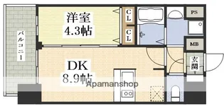 プレサンス新大阪ヴィガ【8階】の間取り
