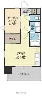 レジディア新大阪【4階】の間取り