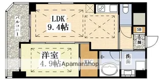 ノルデンハイム江坂Ⅱ【406号室】の間取り