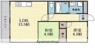 第2サンハイツ【4階】の間取り