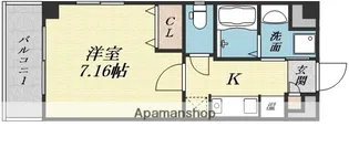 第3クリスタル三国駅前【1002号室】の間取り