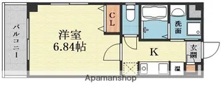 第3クリスタル三国駅前【205号室】の間取り