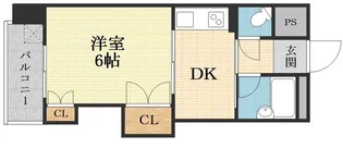 グレイスフル第3東三国【606号室】の間取り