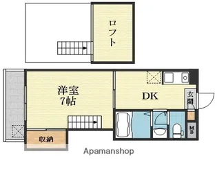 ジュネス西中島【401号室】の間取り