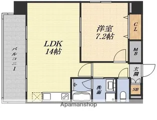 新大阪南グランドマンション【8階】の間取り