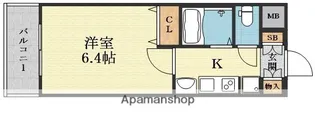 エステムコート新大阪Ⅶステーションプレミアム【504号室】の間取り