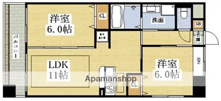 第20関根マンション【6階】の間取り
