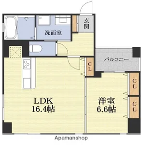パルム新三国【4階】の間取り