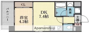 ライブガーデン新大阪【7階】の間取り