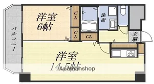 江坂グランドハイツ北【3階】の間取り