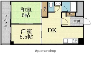 江坂グランドハイツ北【705号室】の間取り