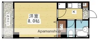 ハシモトエージェンシービルⅠ【801号室】の間取り