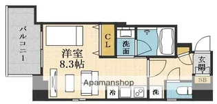 ファーストステージ江坂広芝町Ⅱ【401号室】の間取り