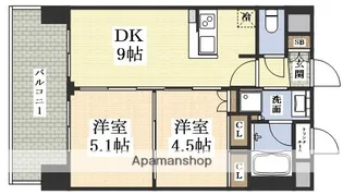 エステムコート新大阪ⅩⅢニスタ【9階】の間取り