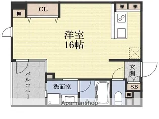 グランデージ新大阪【7階】の間取り