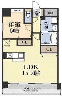 ウィスタリア三国【6階】の間取り