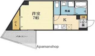 アウラ新大阪【804号室】の間取り